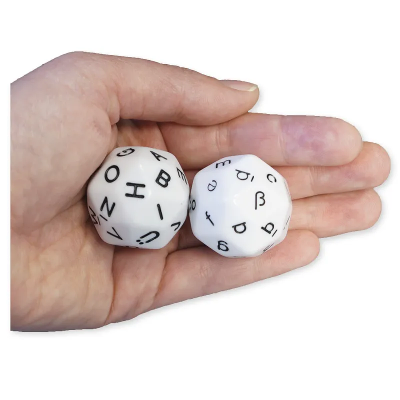 Bokstavskubsats, 2 st, 32 mm diameter