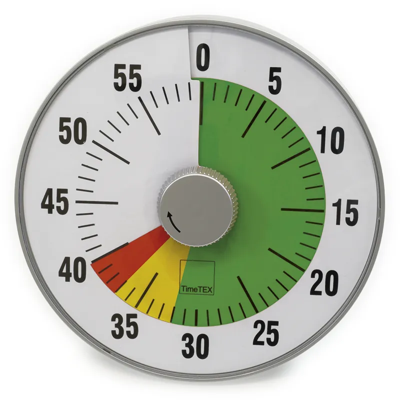 TimeTEX Zeitdauer-Uhr "lautlos" L, 19 cm ø mit Ampelscheibe
