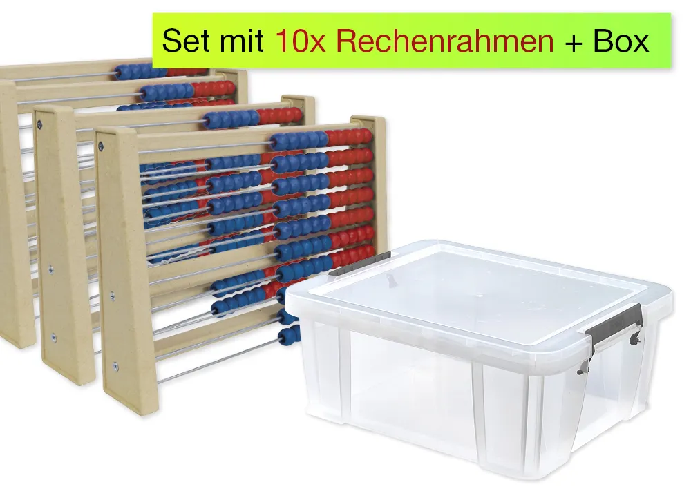 Klassensatz Rechenrahmen für 100-er Zahlenraum, 11-tlg., in Box