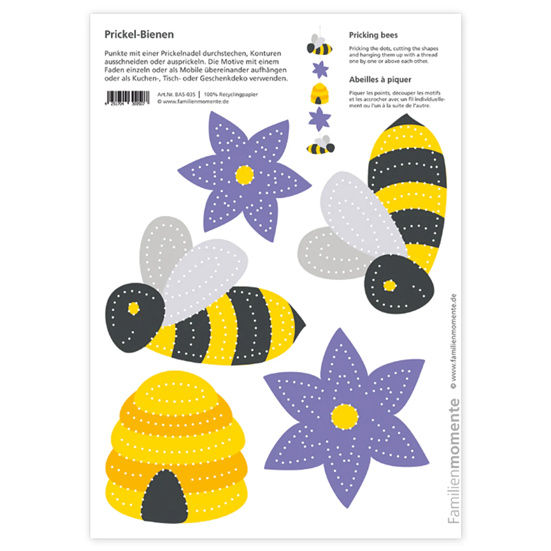 Prickelmotiv DIN A5, 10 Bögen