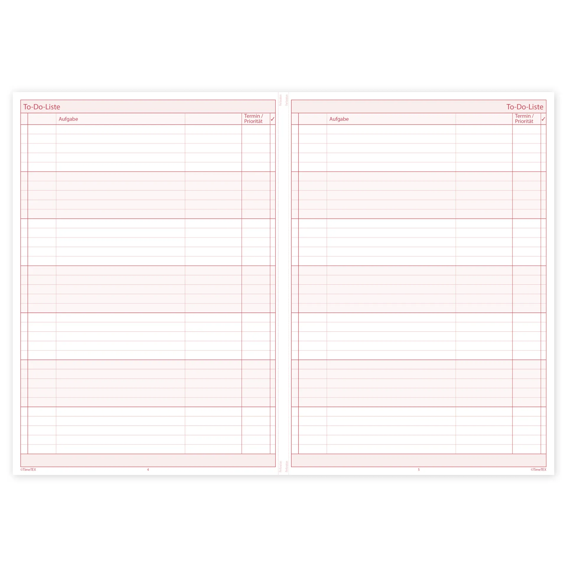 TimeTEX Heft To-Do-Listen A4, 32 Seiten