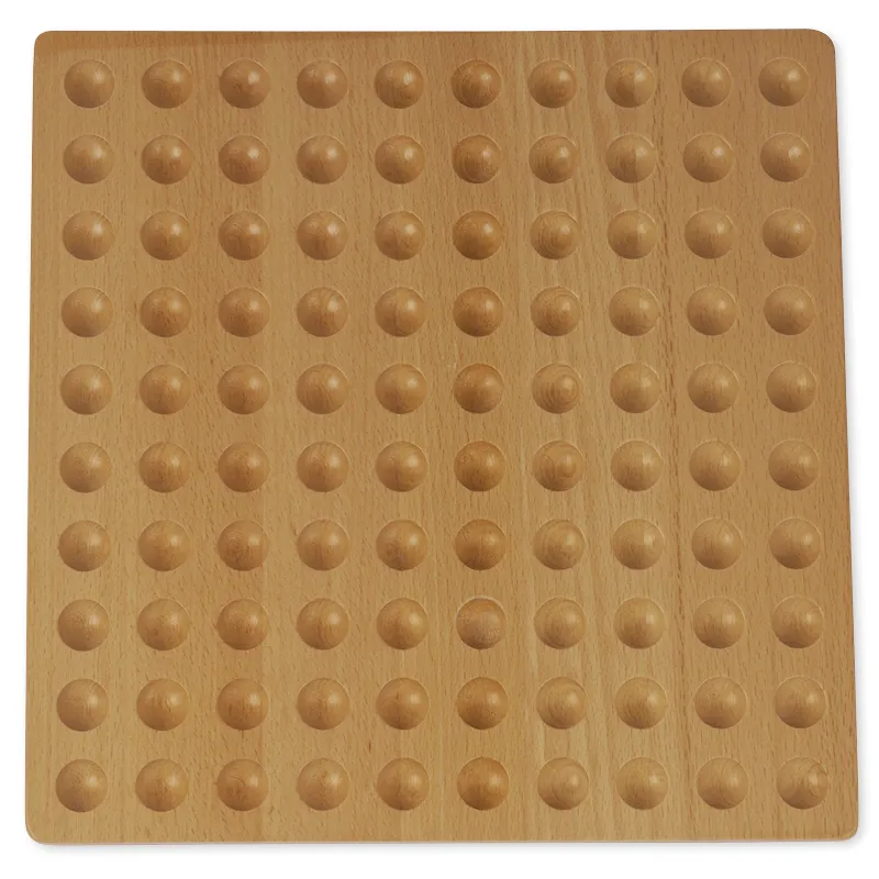 Hunderter-Legebrett, aus Holz, 29,5x29,5 cm