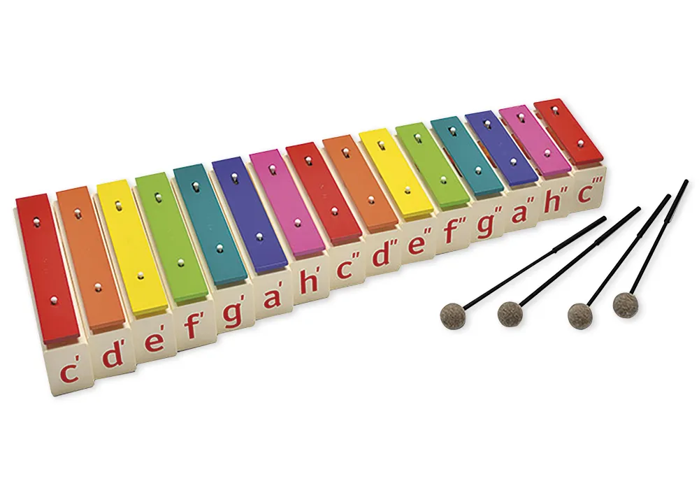 SONOR Klingende Stäbe, Tenor-Alt c1 - c3, mit Notenaufdruck und Schlägel, KS 40 L1 BW DE Satz