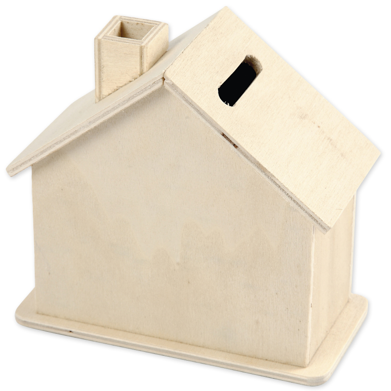 Spardose aus Holz zum Bemalen