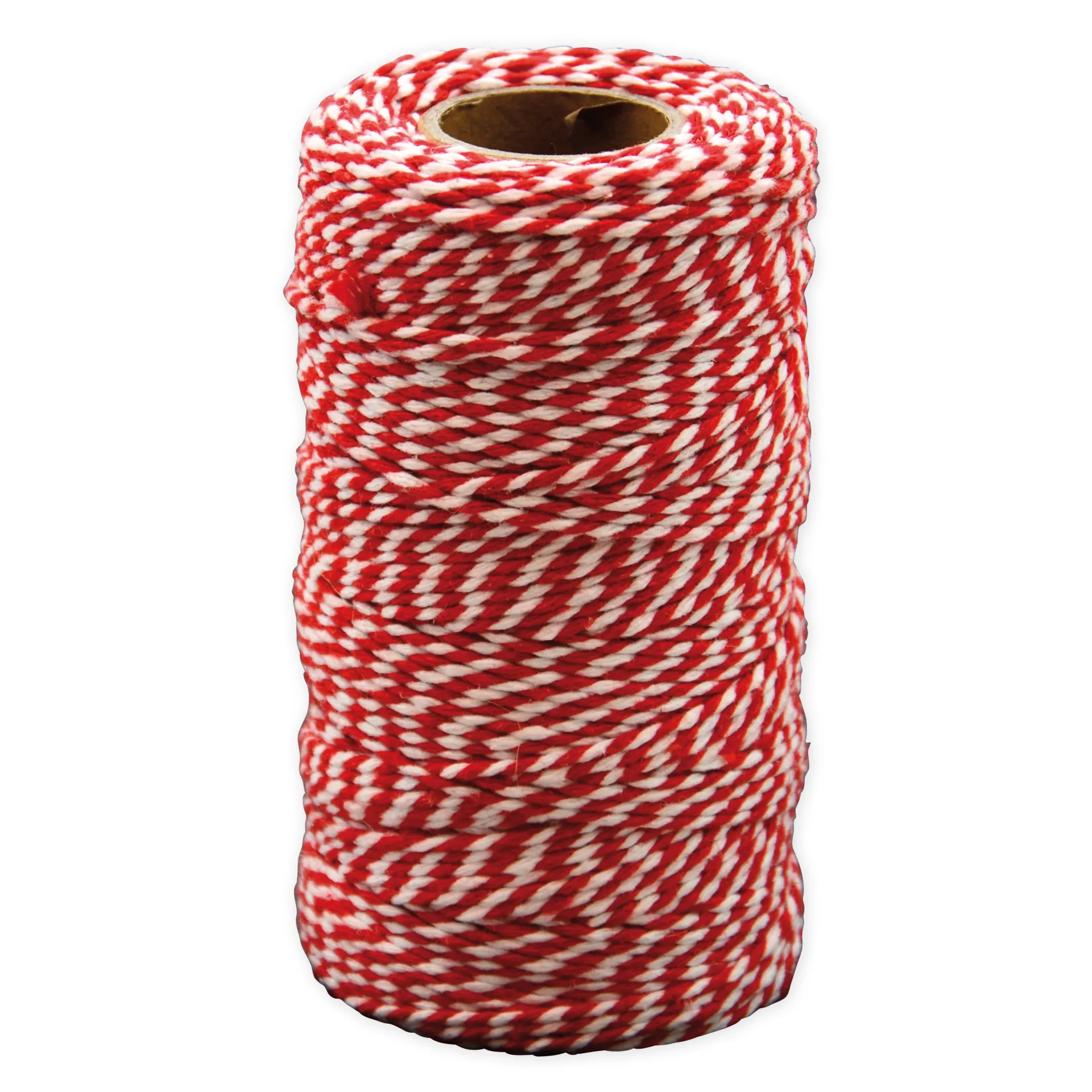 Baumwoll-Kordel rot/weiss, 100 m