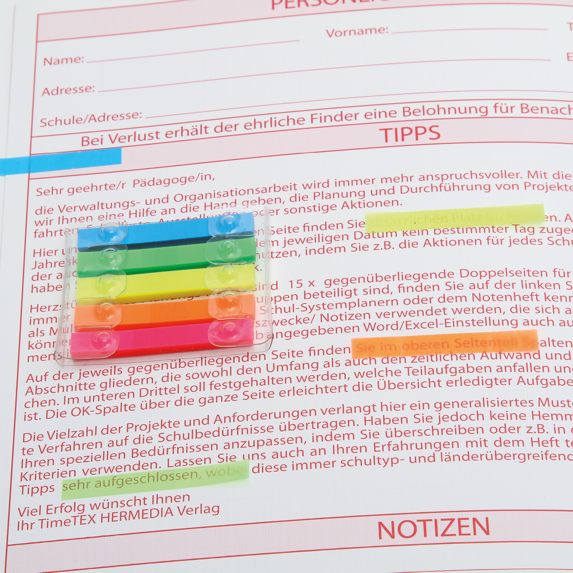 TimeTEX Markierungs-Streifen, 250 Stück