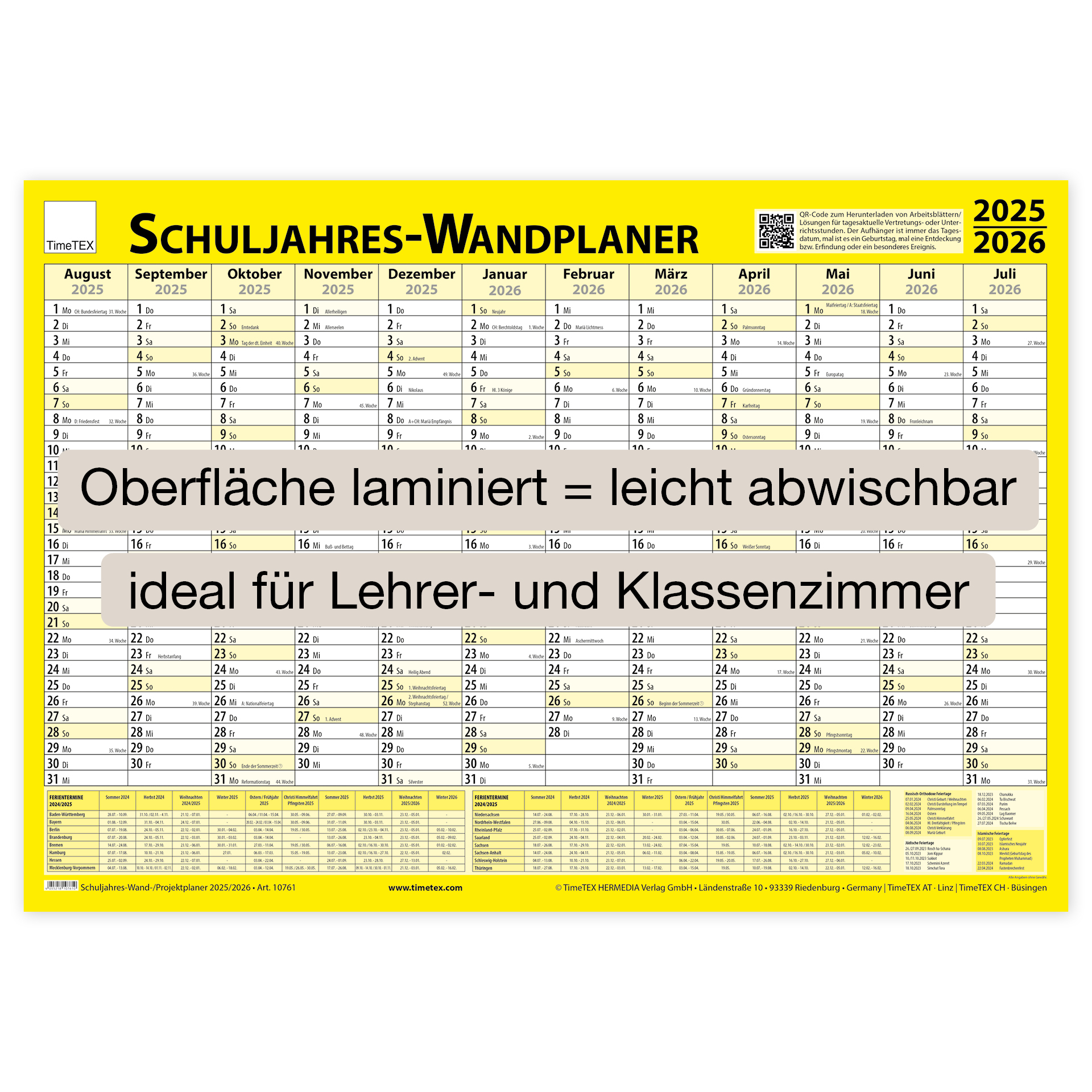 Skolårsvägg / projektkalender 2026/2027