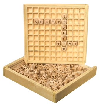 Wörter-Brett "Das Alphabet", mit 145 Würfeln