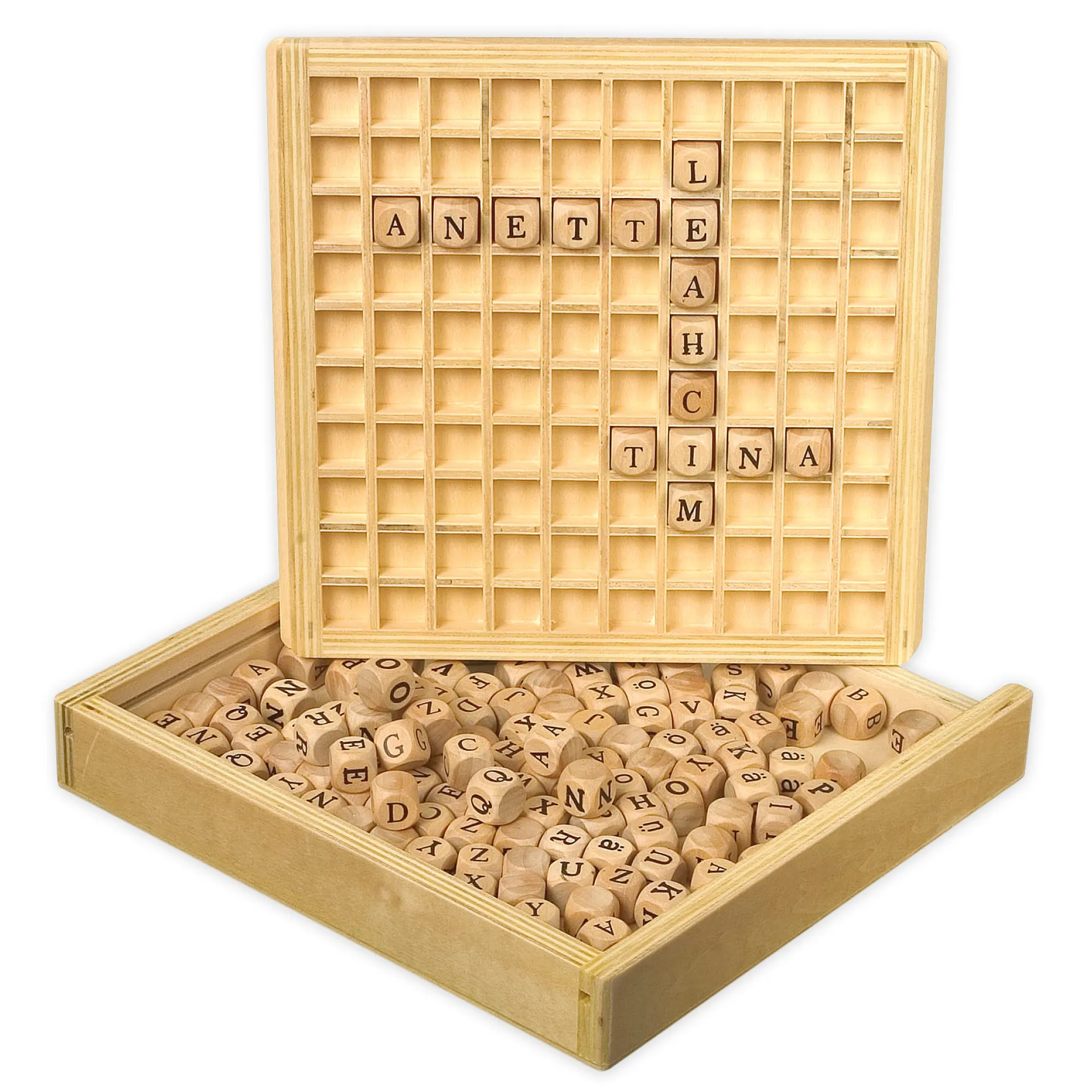 Wörter-Brett "Das Alphabet", mit 145 Würfeln Wörter-Brett "Das Alphabet", mit 145 Würfeln