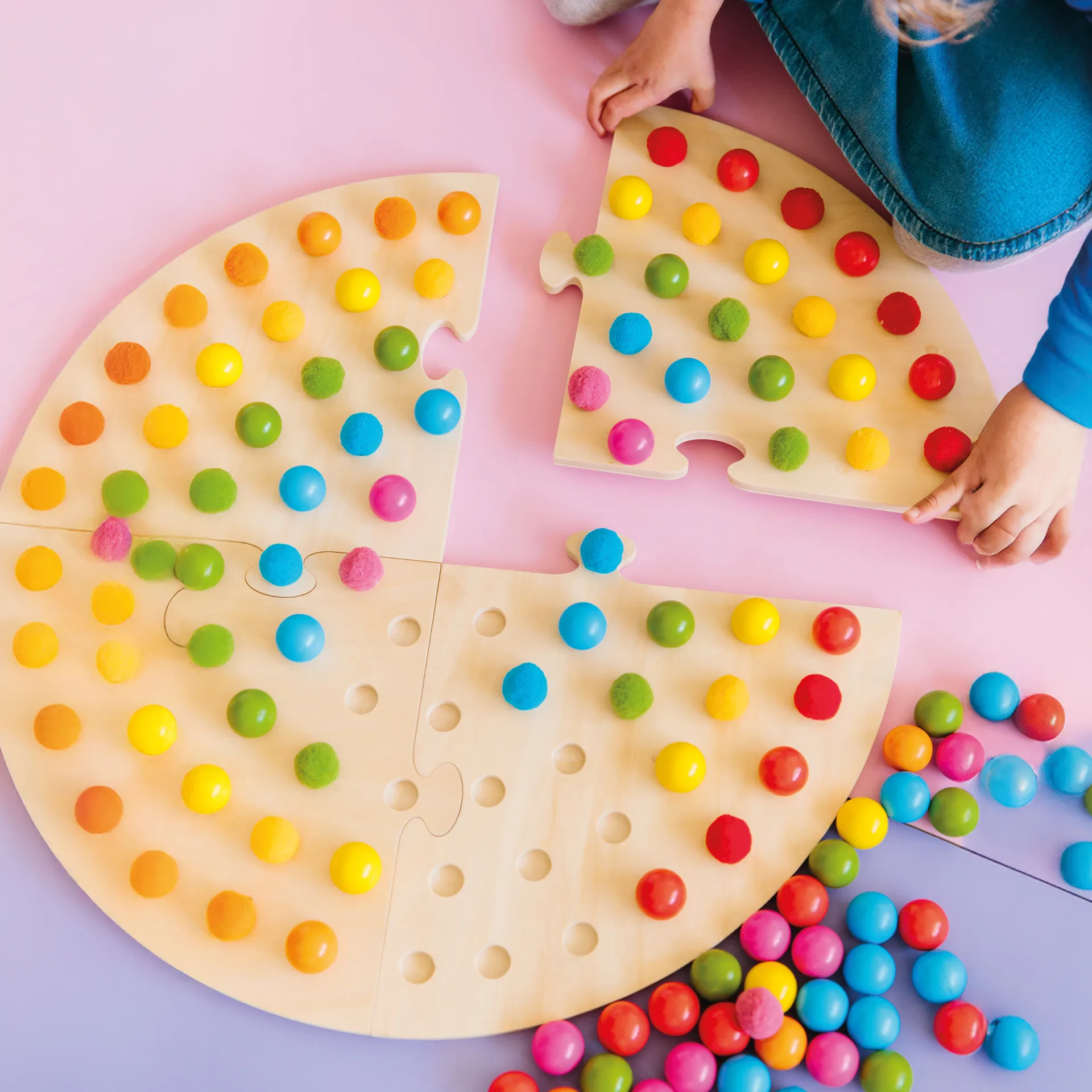 Legespiel "Regenbogen-Legekreis", 184-tlg.