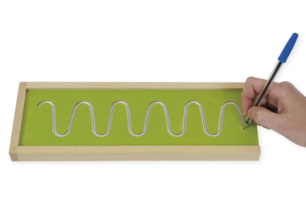 Set Schwungübungs-Schablonen aus Holz, 16-tlg.