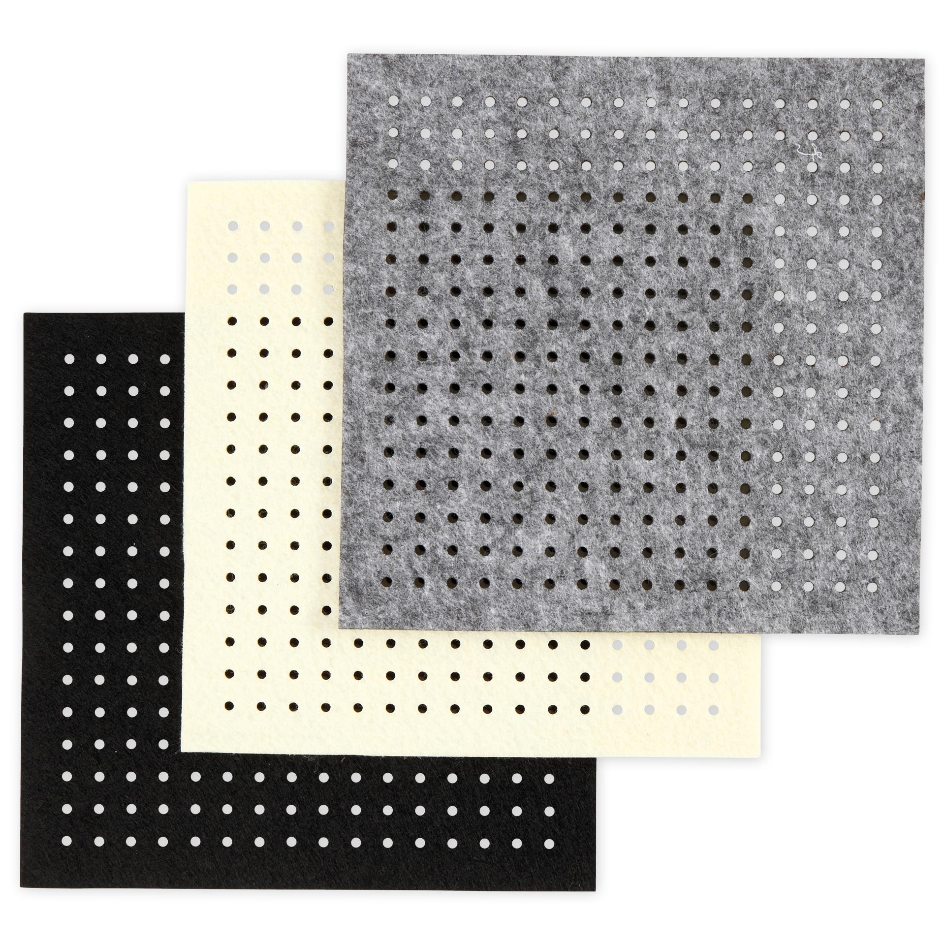 TimeTEX Bastel-Filz mit Löchern, 20x20x0,3 cm, 12 Stück