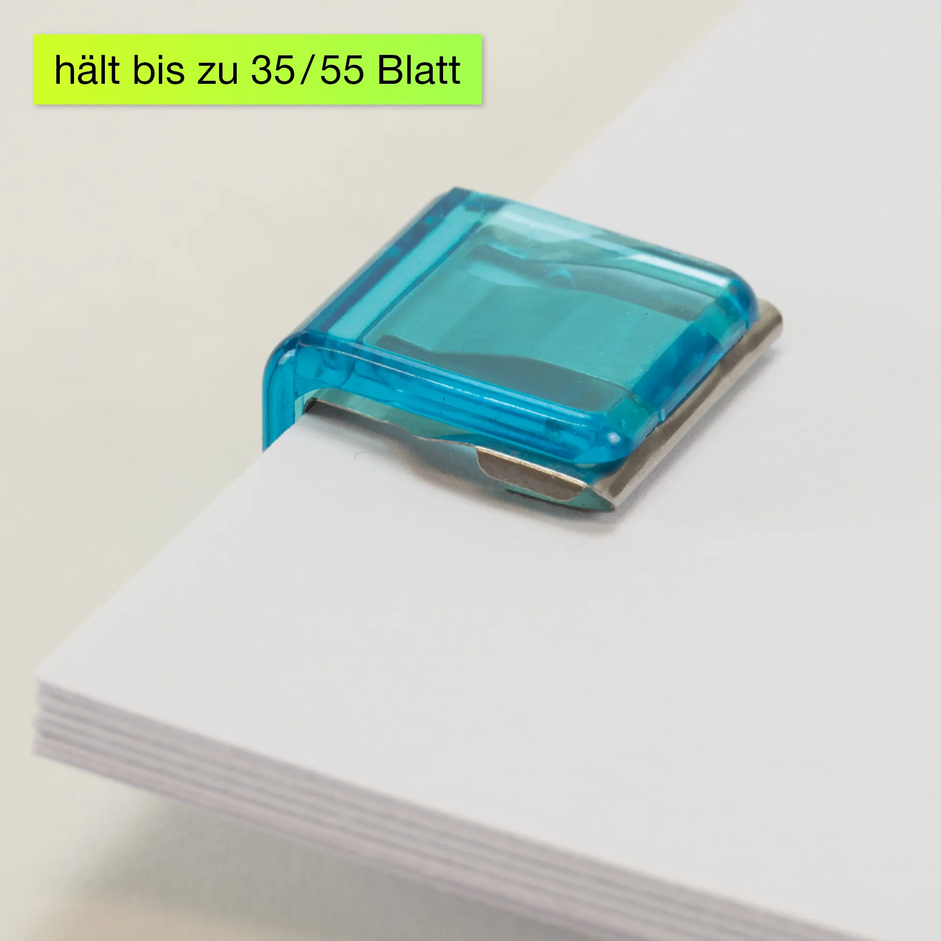Set Papierstapel-Klammern, 5-tlg., transparent