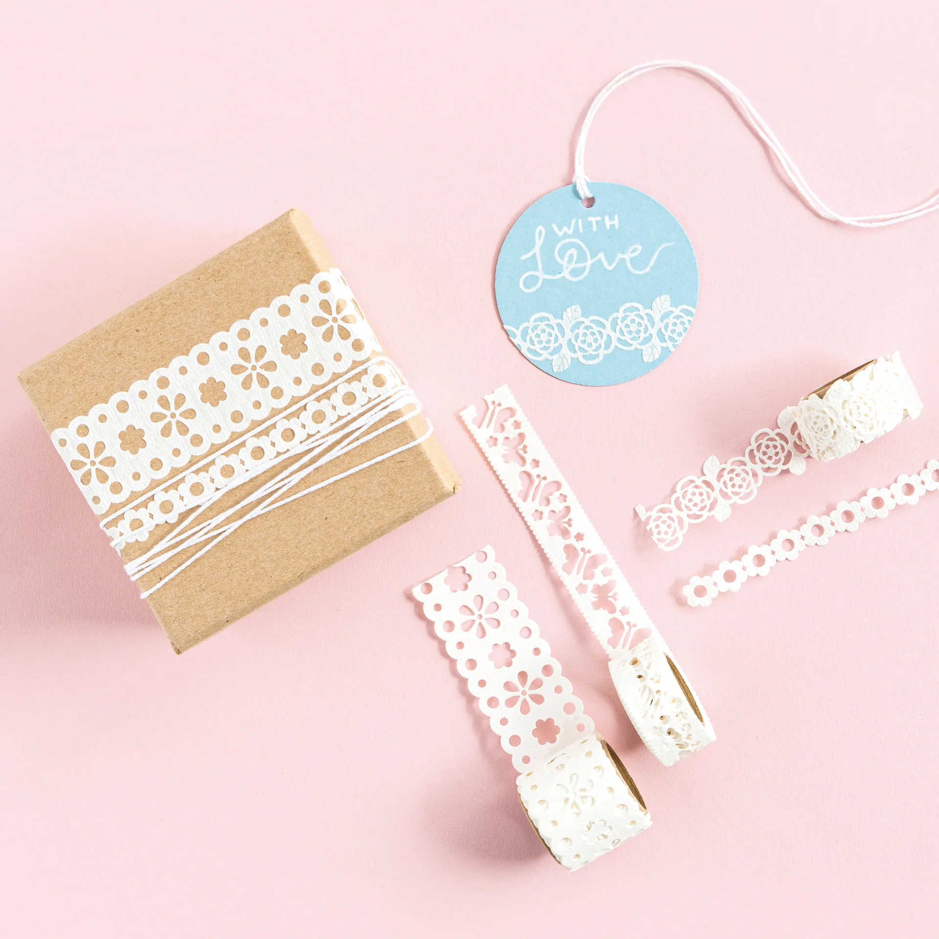 Papierspitze selbstklebend, 4 Rollen à 1 m