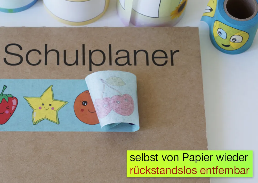 Deko-Band Reispapier 10 cm, selbstklebend + beschriftbar, 10m