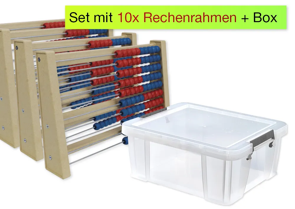 Klassensatz Rechenrahmen für 100-er Zahlenraum, 11-tlg., in Box