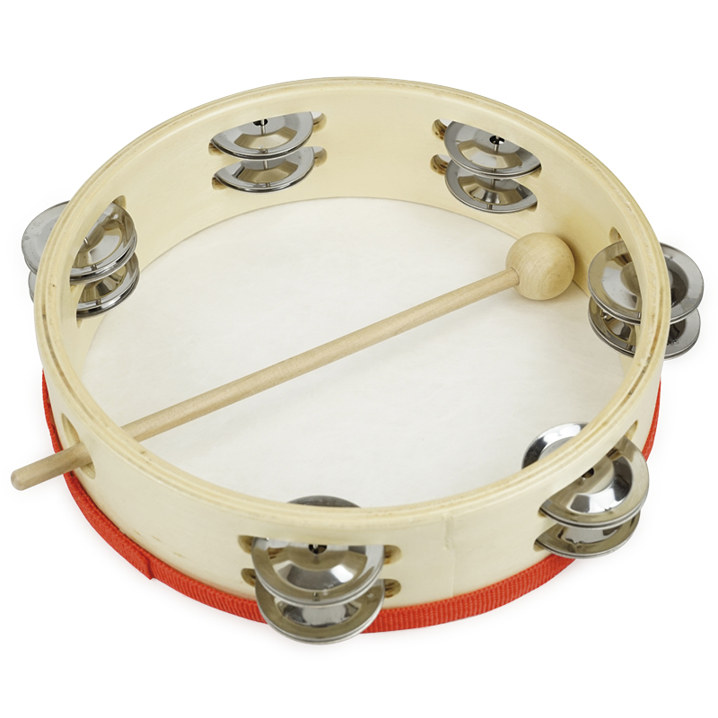 Tamburin med klubbor, 20 cm diameter