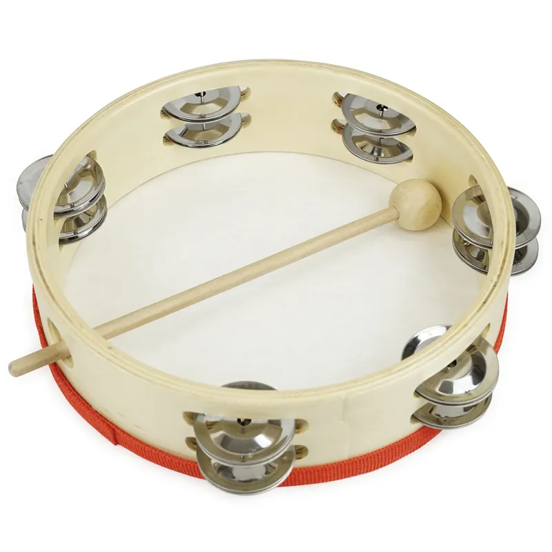 Tamburin med klubbor, 20 cm diameter