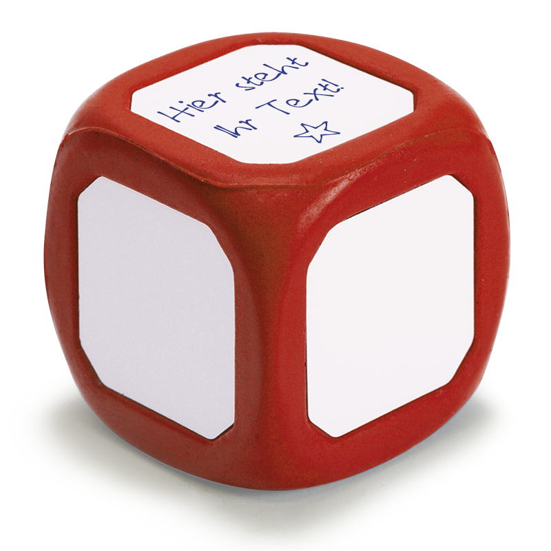 Tuščias ėjimo kauliukas su baltu paviršiumi šonuose, 5.5 cm