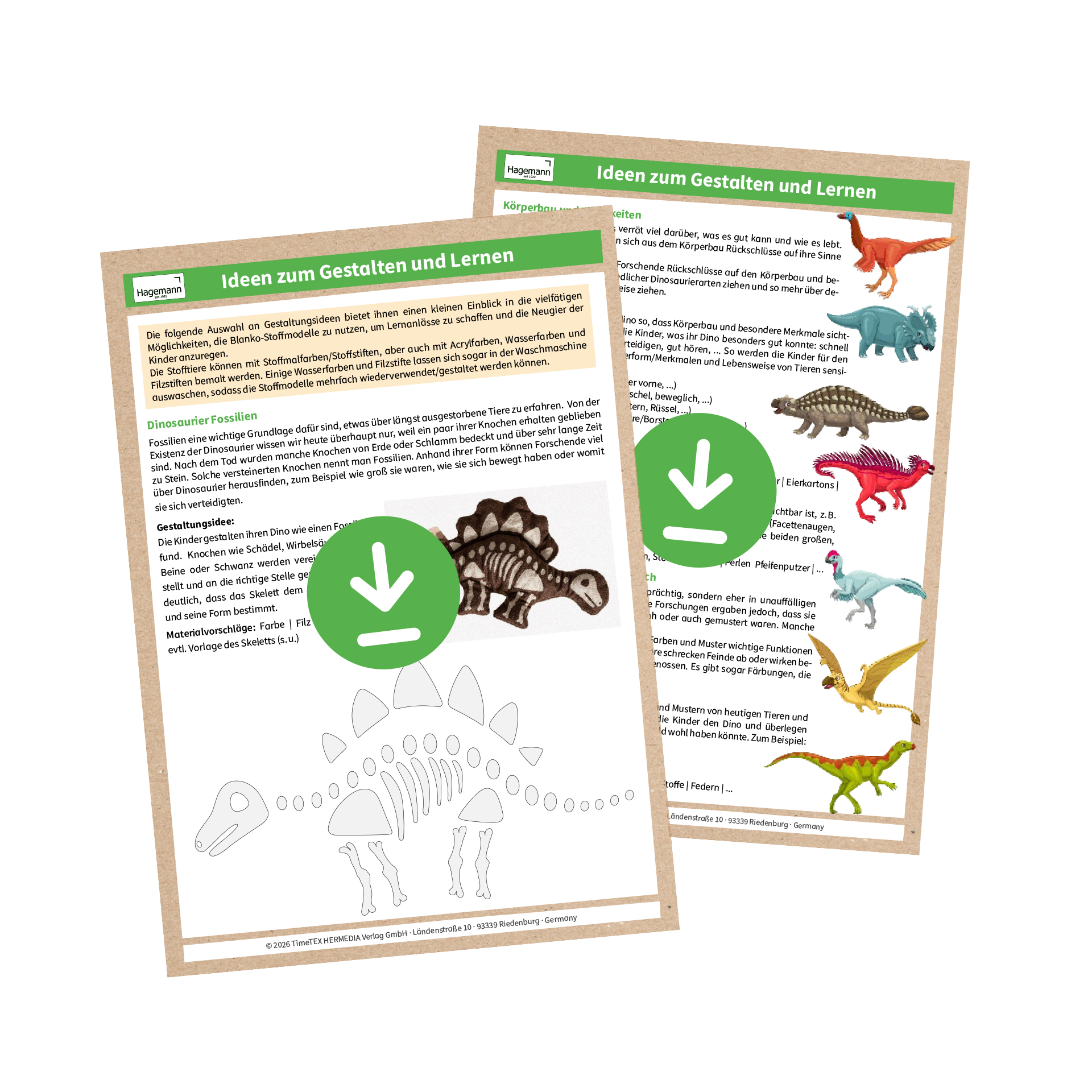 Stoff-Dinosaurier zum Bemalen, 24x15 cm