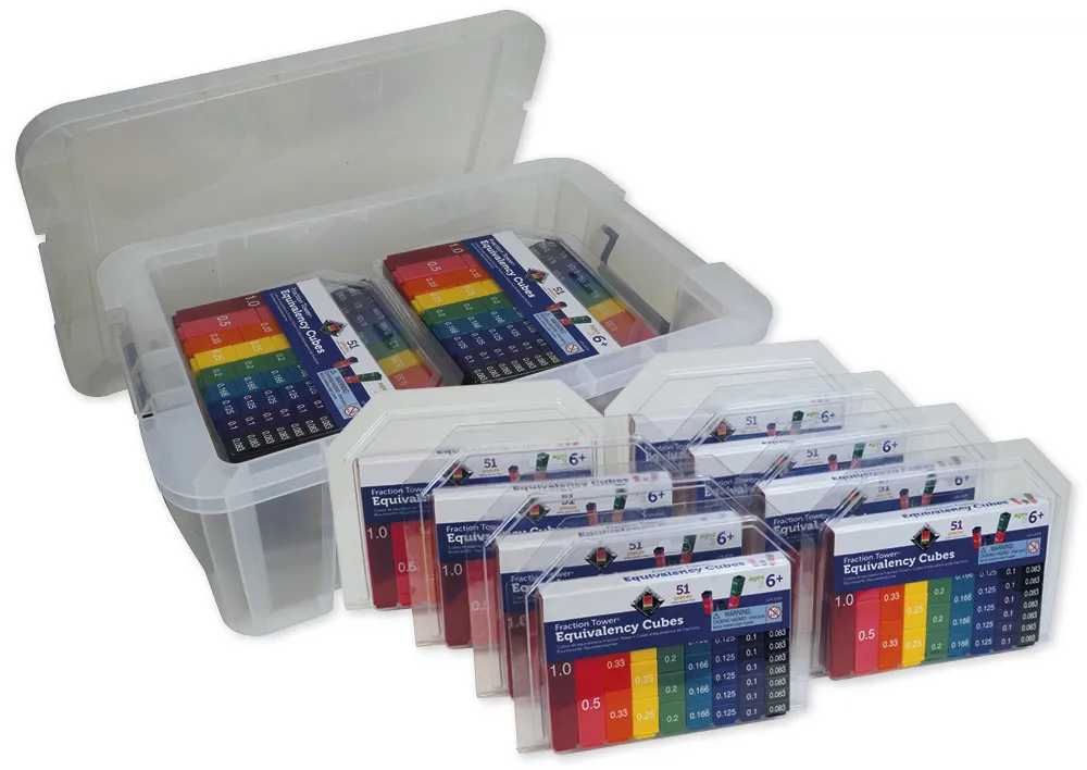 Klassensatz Rechen-Steckwürfel "Multifunktional", 8-tlg. in Stapel-Box