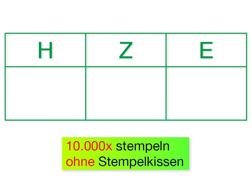 Siebdruck-Stempel "Perpetuum", "Stellenwert bis 100"