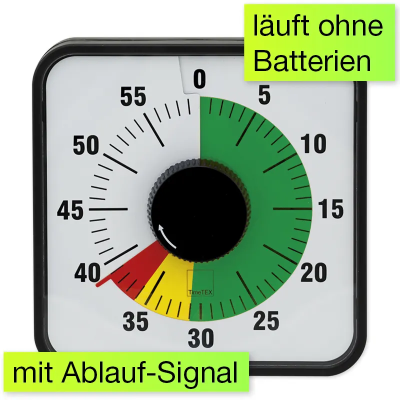 Zeitdauer-Uhr "Automatik" magnetisch, 19x19 cm, mit Ampelscheibe