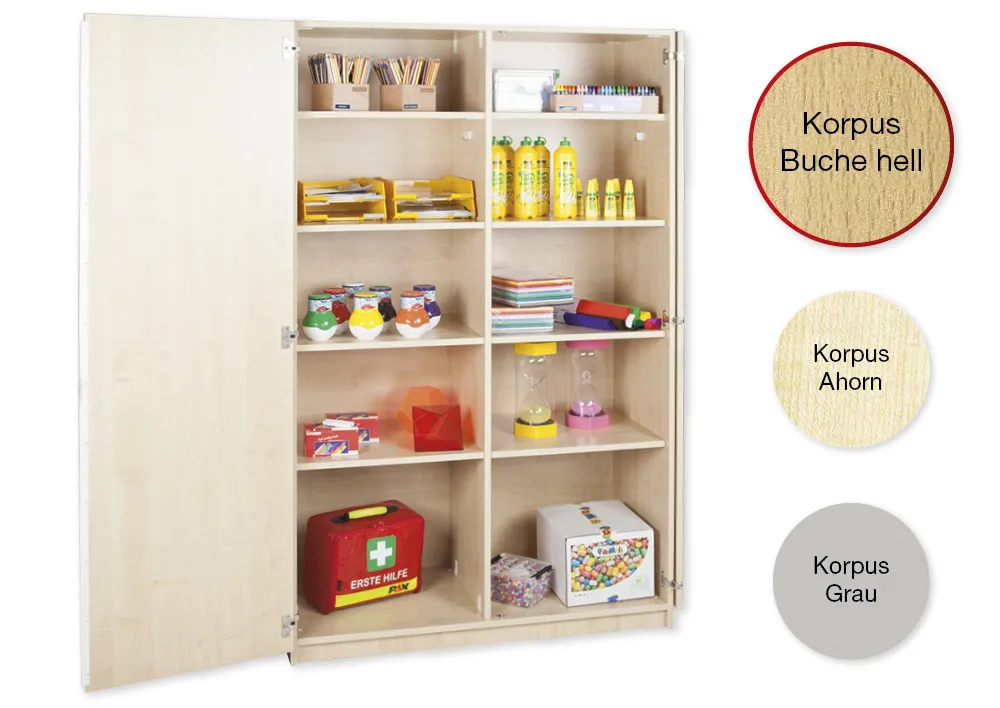 Material-Hochschrank XXL, Plustiefe, 10 Fachböden