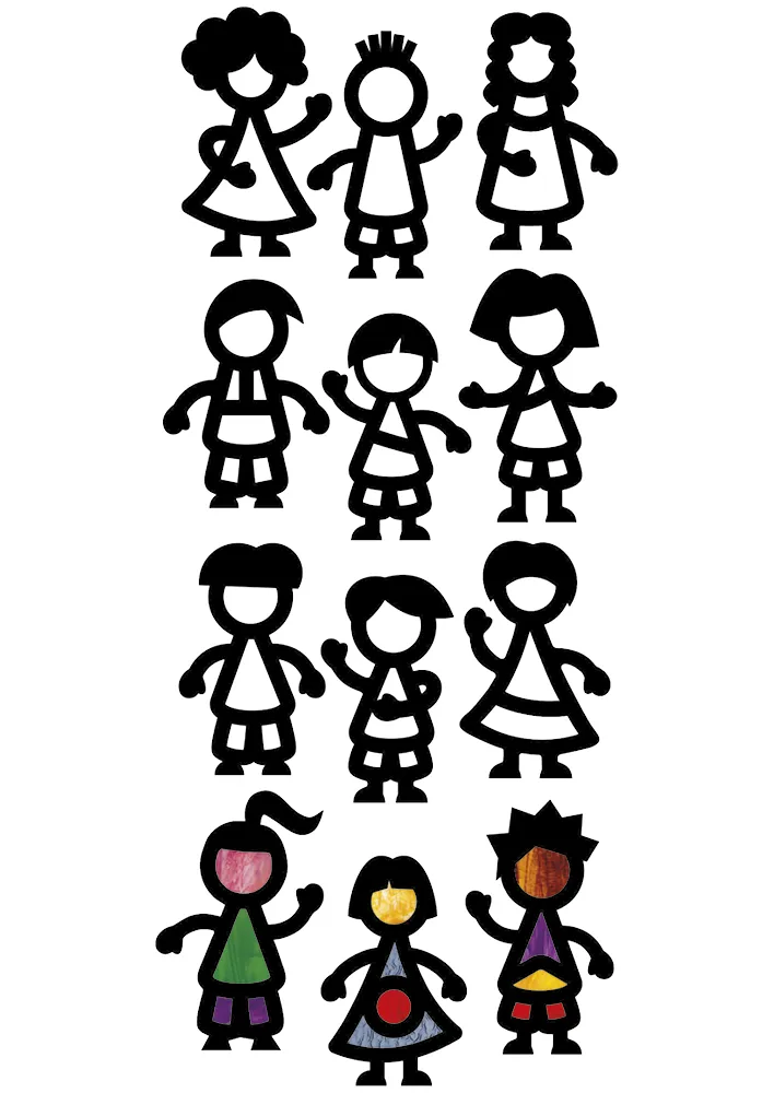 Transparentpapier-Rahmen "Freunde", 36 Stück