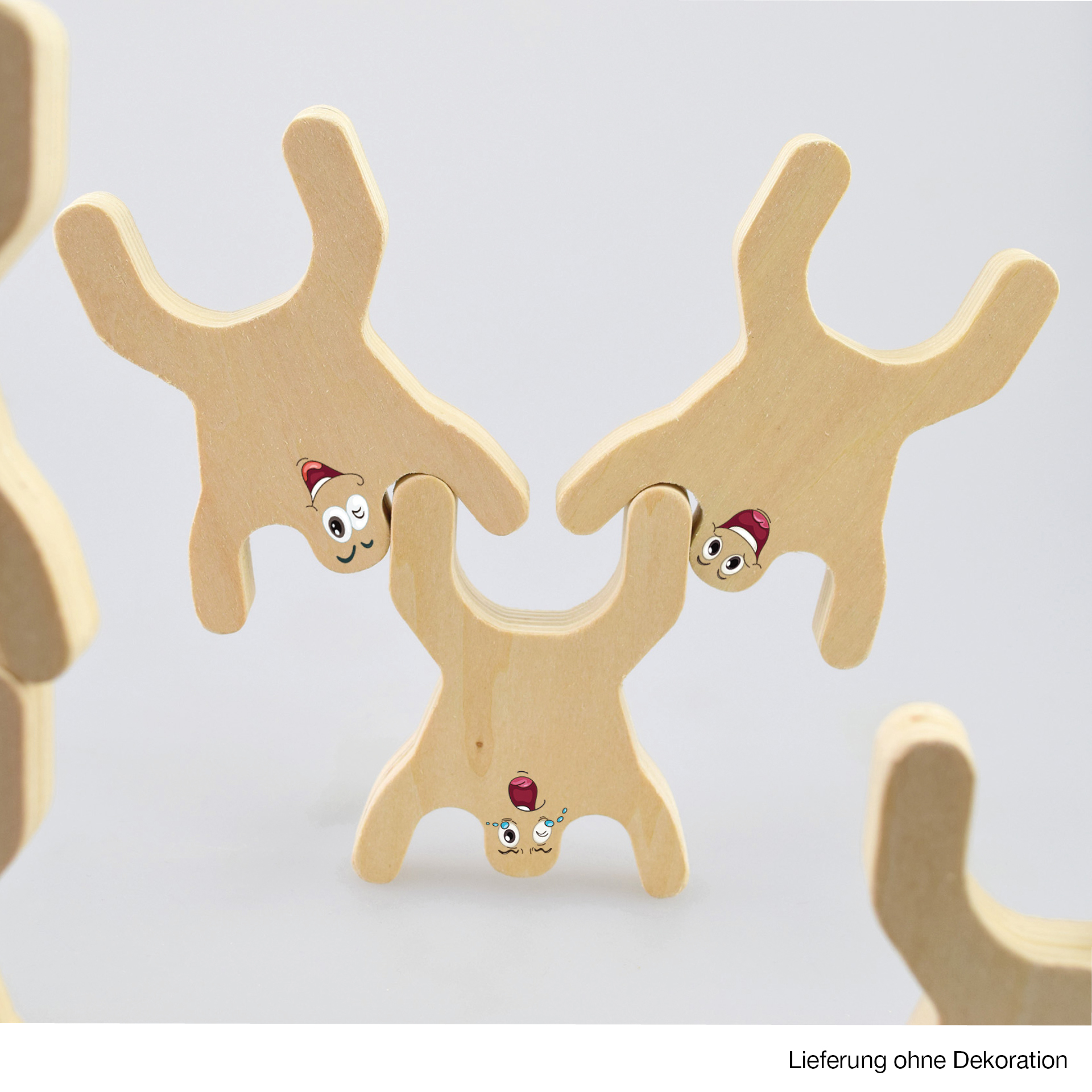 Figuren-Stapelspiel aus Holz, 36-tlg. im Beutel