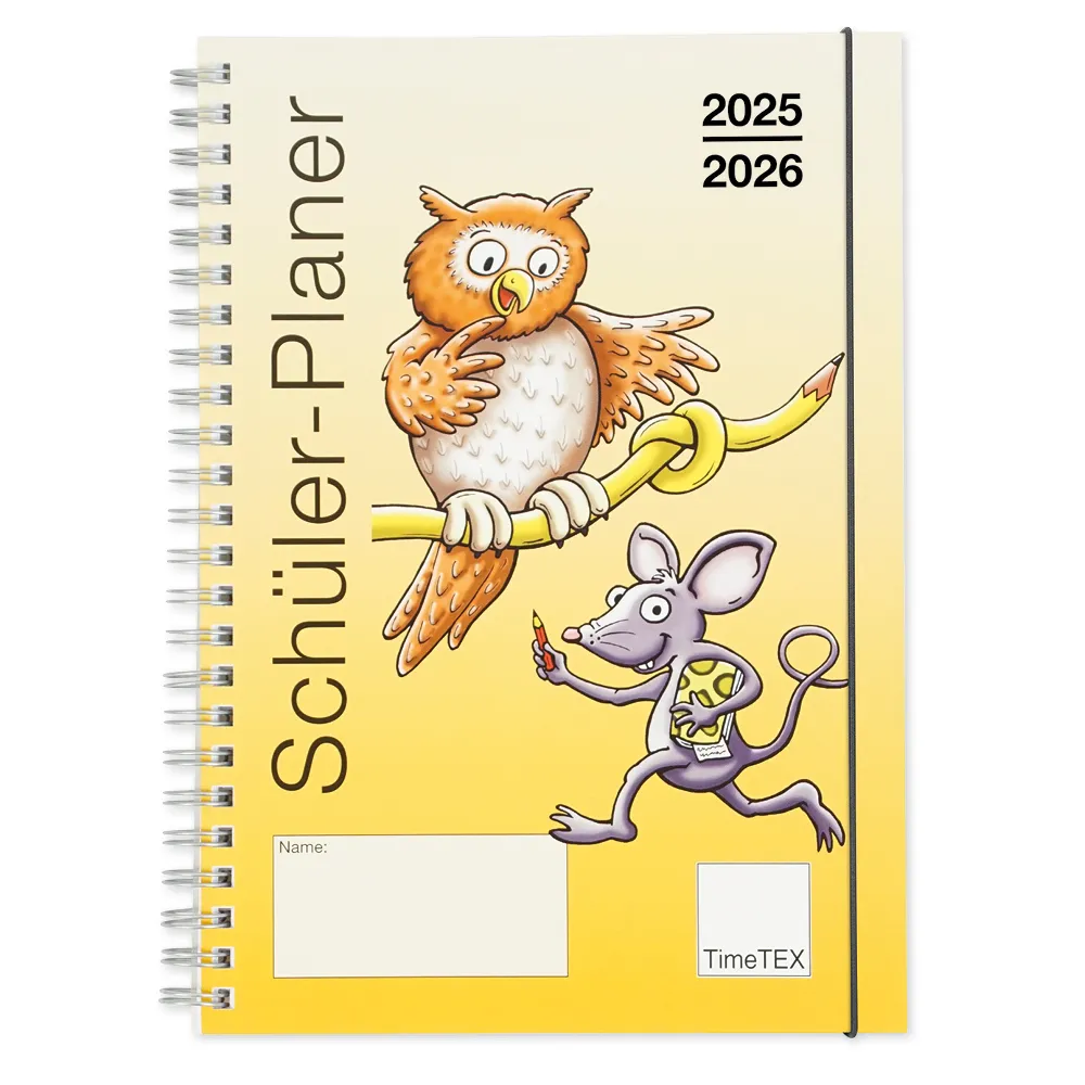 TimeTEX Schüler-Planer Grundschule A5, Standard 2025/2026
