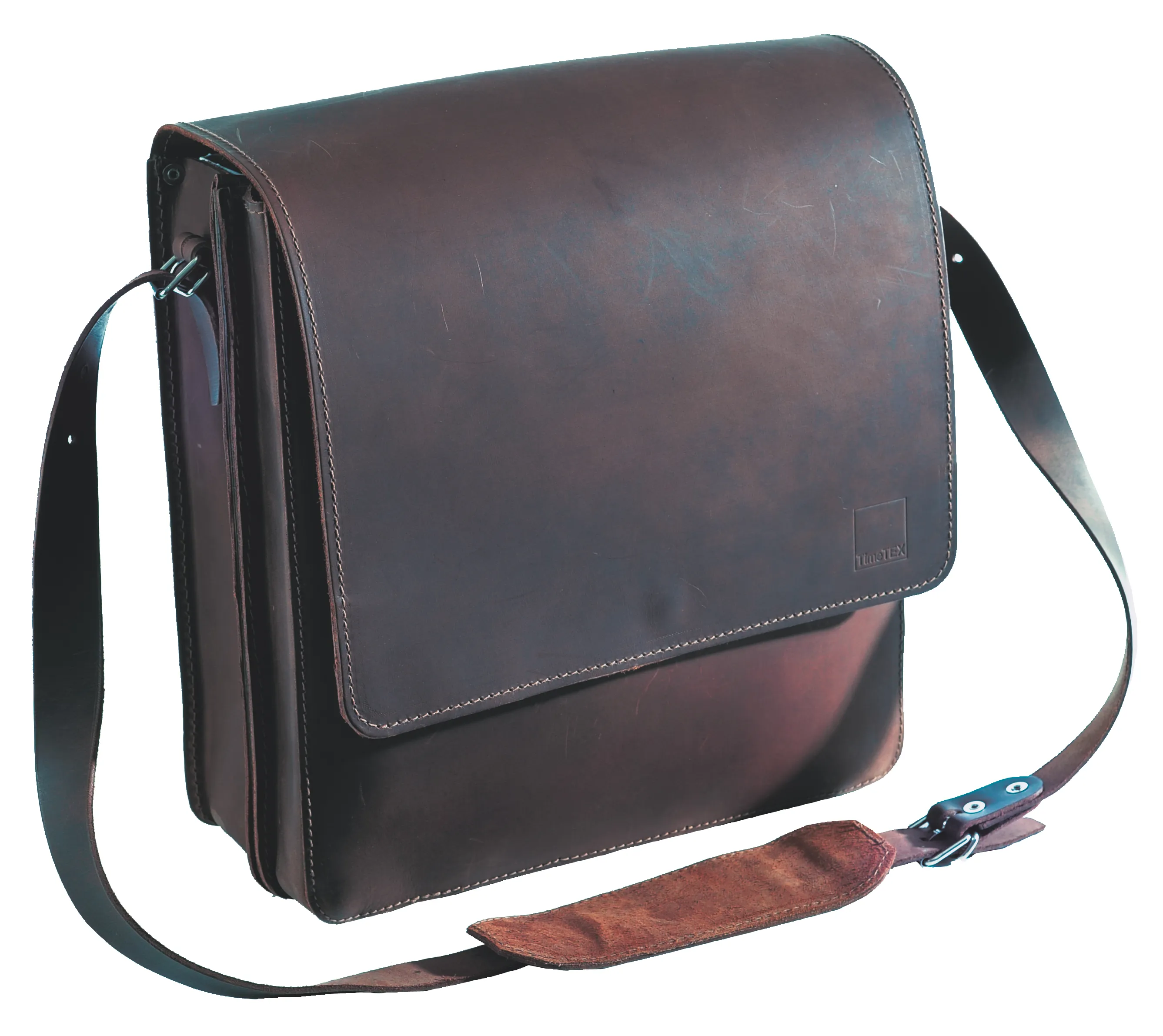TimeTEX Umhängetasche "Perfecta", ranger (dunkel-braun), Sattelleder II./SO