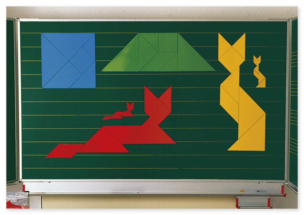 Set de Tangram colorés pour la classe, 21 pcs