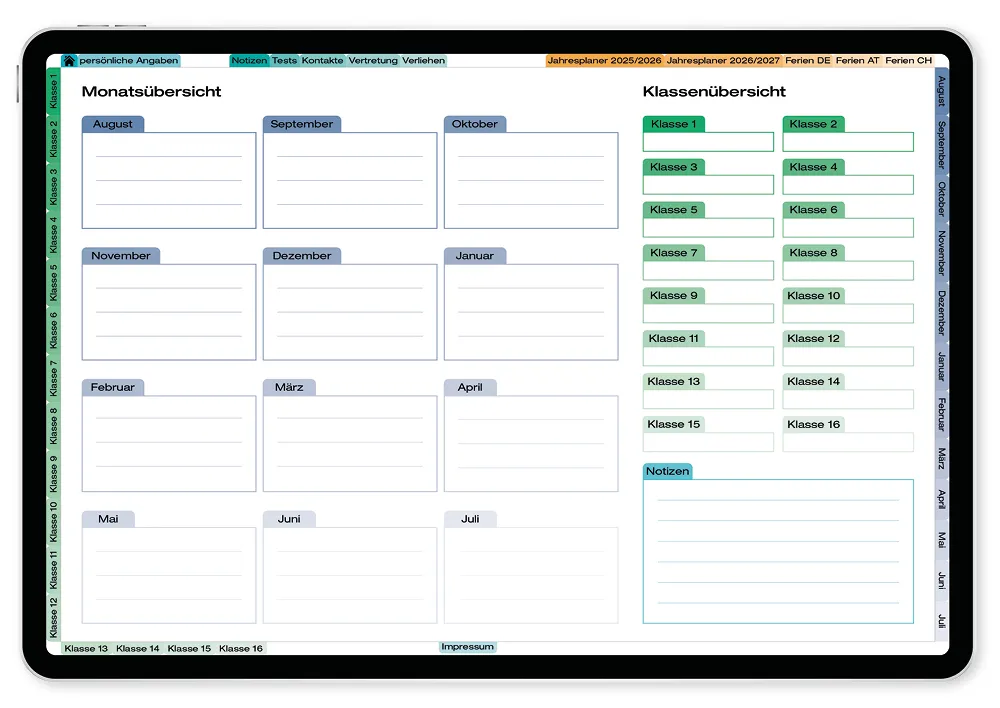 TimeTEX Digitaler Fachlehrer-Planer DigiPlan 2025/2026