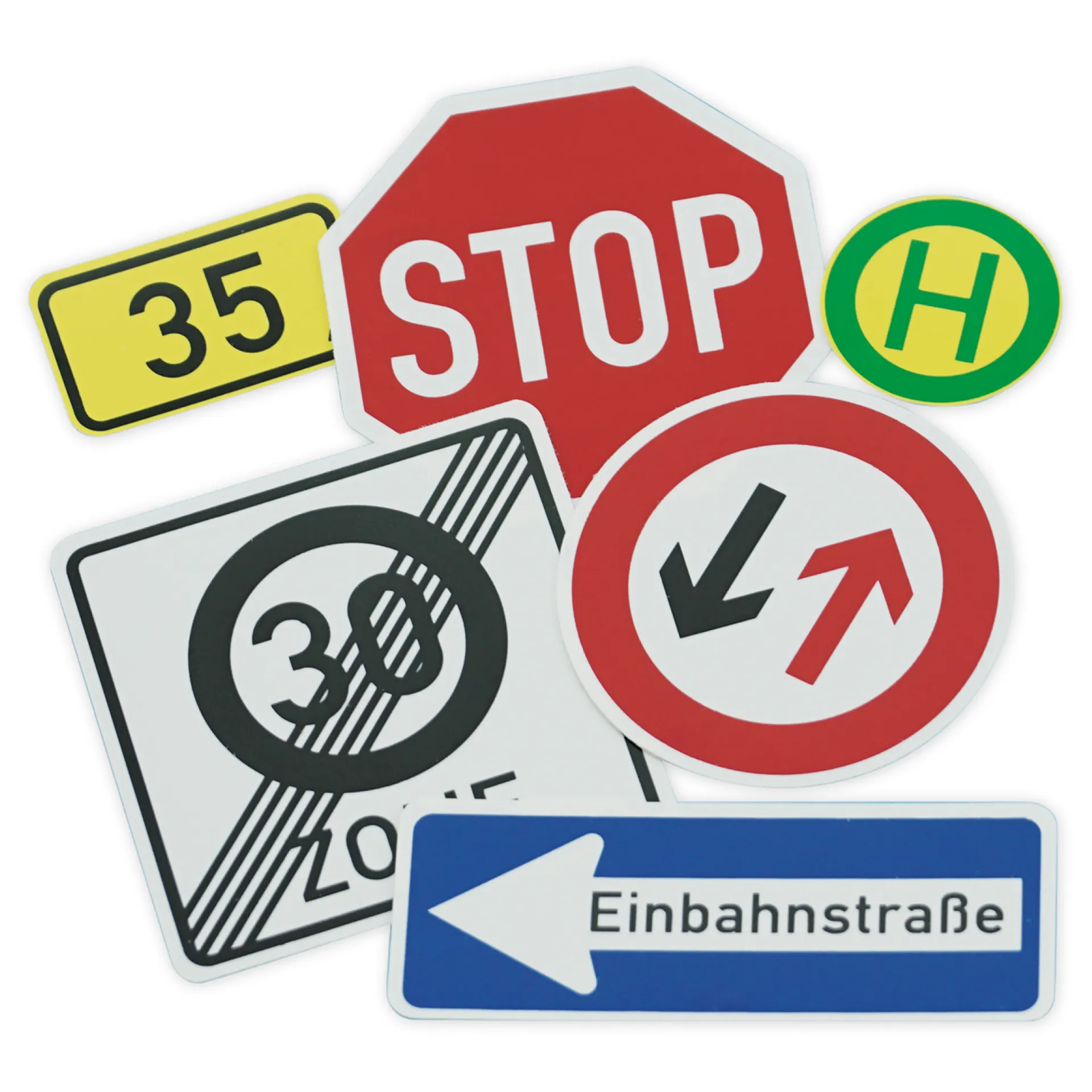 Trafikskilte, 64 stk., magnetisk Trafikskilte, 64 stk., magnetisk