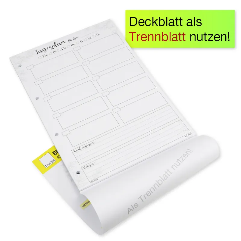Block Tagesplan A4 "Mein Schultag", 50 Blatt