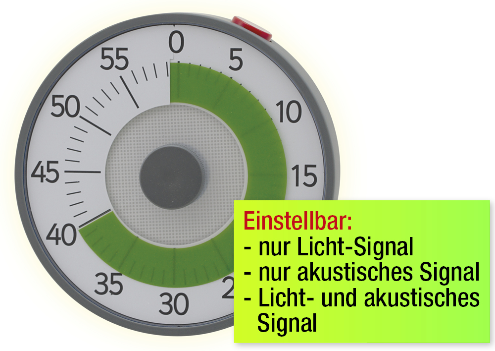 Zeitdauer-Uhr "lautlos" mit Quarzlaufwerk
