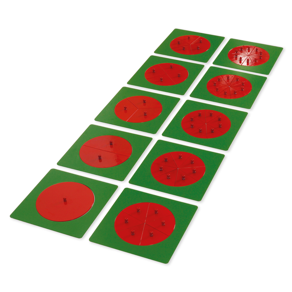 Cercles de fractions métalliques TimeTEX  « Montessori Premium »