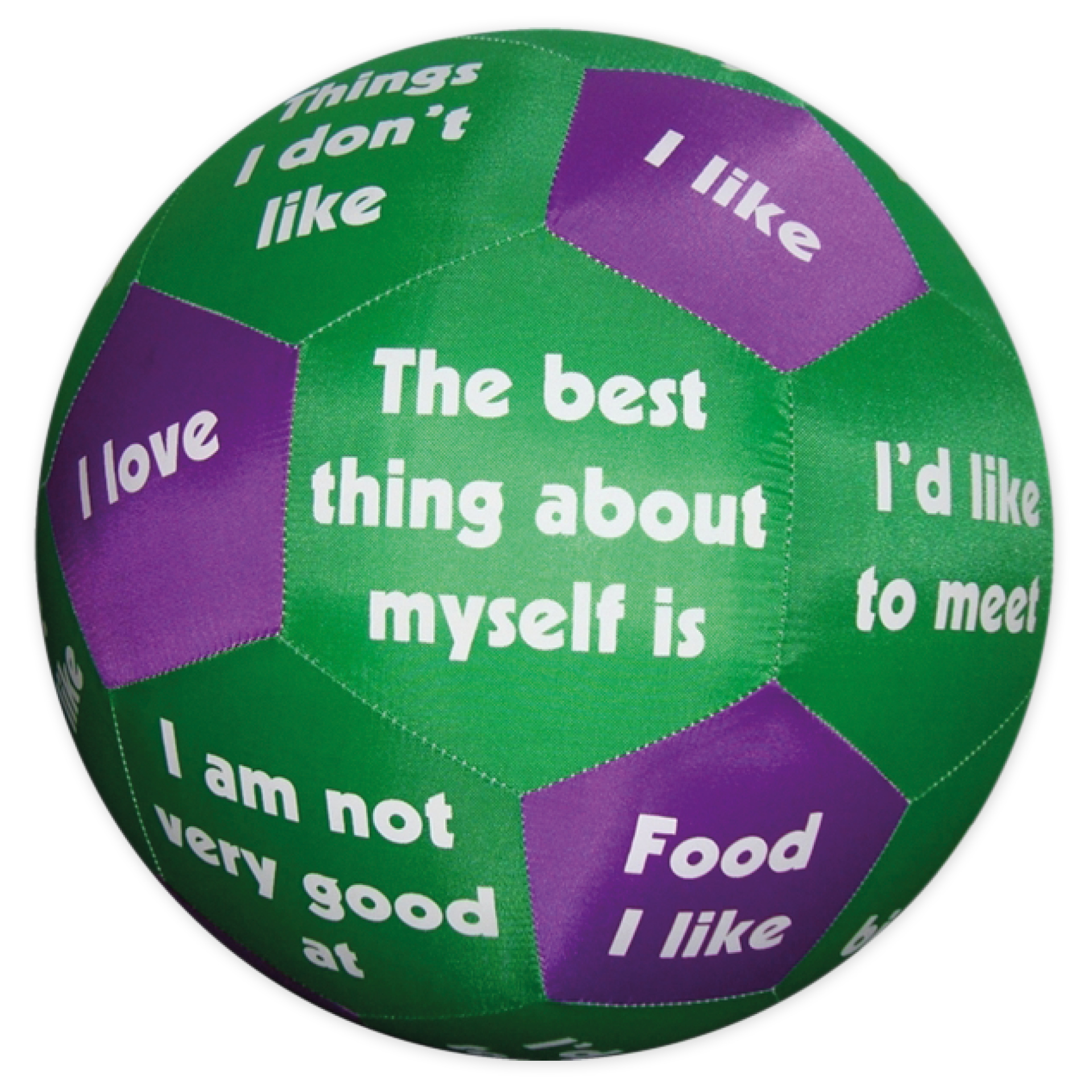 Aktivitetsboll "Pello" - Presentationsmeningar - engelska