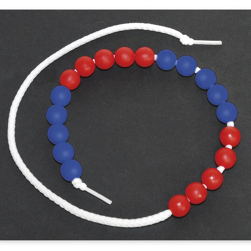 Klassensatz Rechenketten Zahlenraum bis 20, 25-tlg. in Koffer, rot/blau, 5er-Wechsel