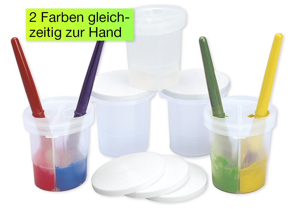 Doppel-Sicherheitsfarbtöpfe, 5 Stück