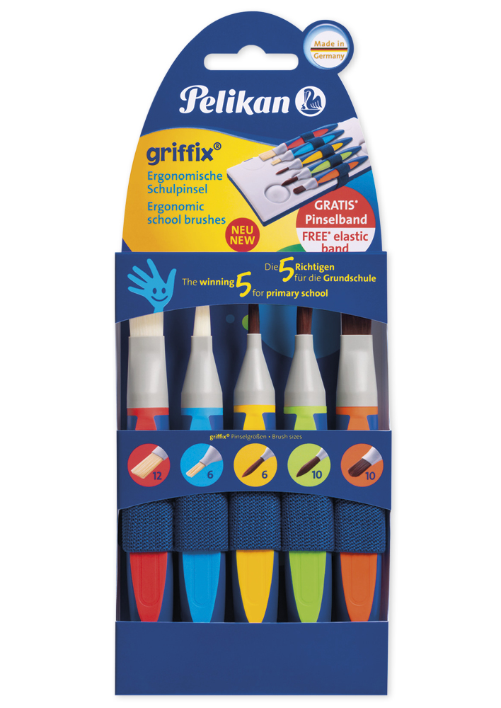 Hagemann Pelikan Set griffix Pinsel mit Band, 6-tlg.