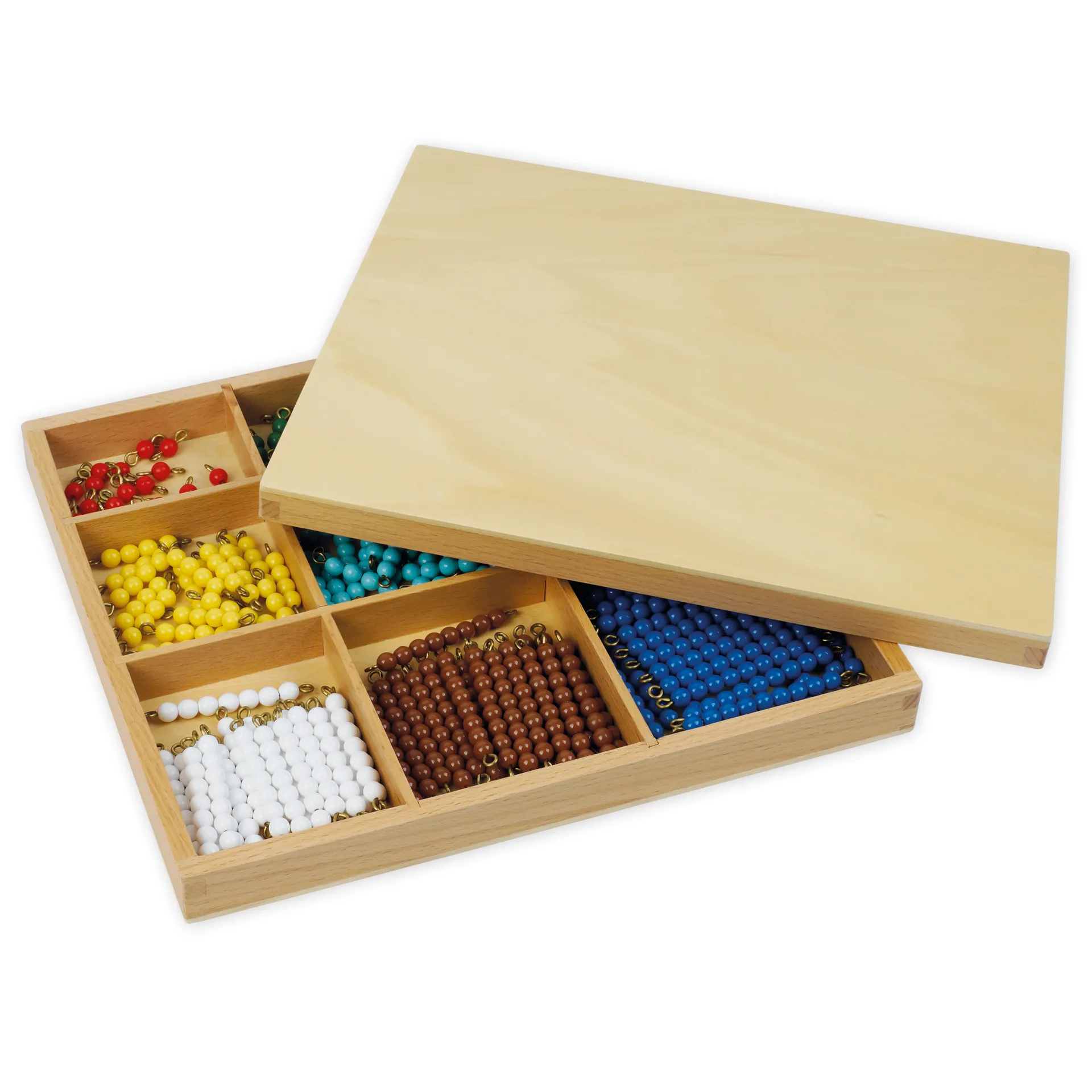 TimeTEX Kasten mit Perlenstäbchen für das Multiplikationsbrett "Montessori Premium"