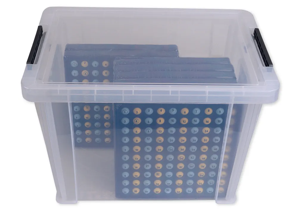 Set de classe de 8 tables de multiplication ABACO de 1 à 10