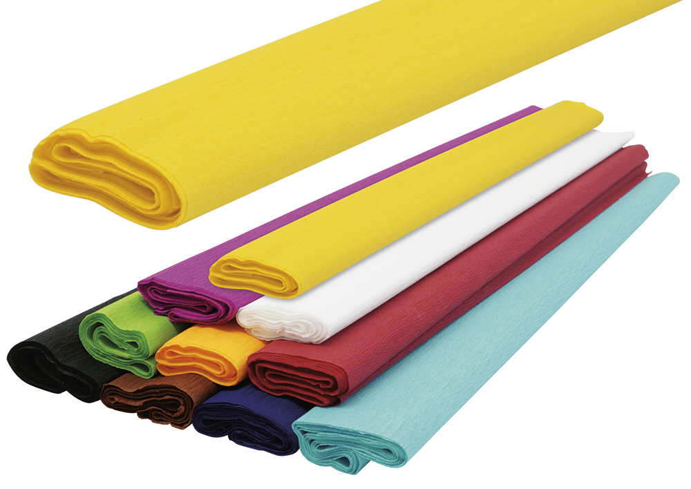 Krepppapier, 10 Rollen à 0,5x2,5 m