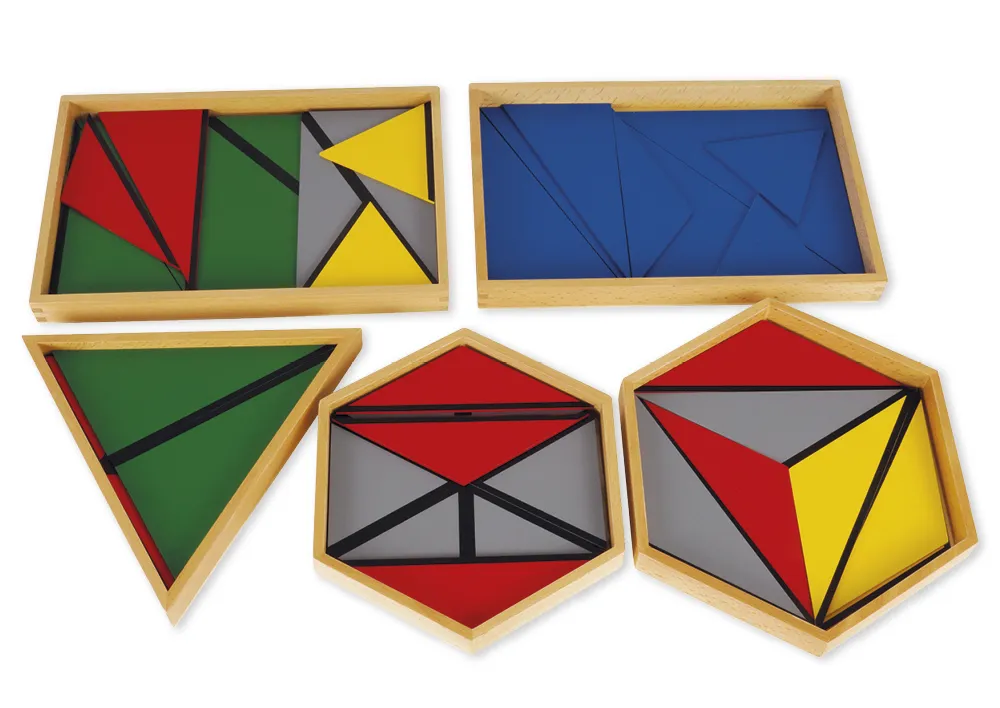 5 boîtes de triangles constructeurs TimeTEX « Montessori Premium »
