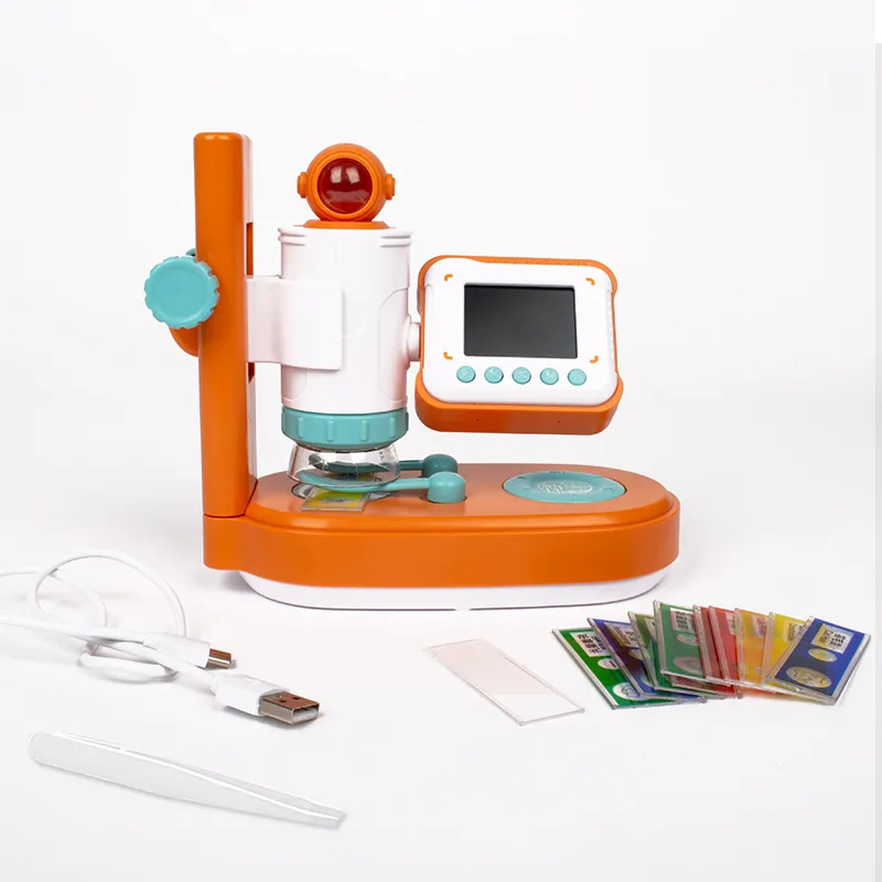 Schoolmicroscoop, 1000-voudig, met display, 21-delig