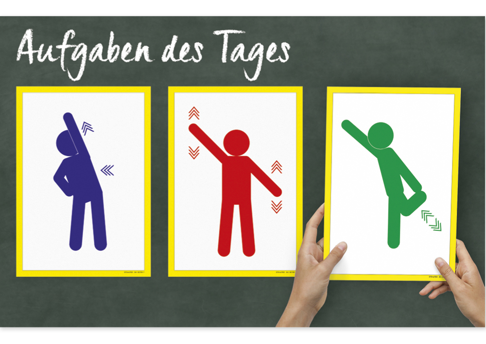 Aktivitäten-Karten XL A4 "Bewegtes Lernen", magnetisch in Box, 26-tlg.