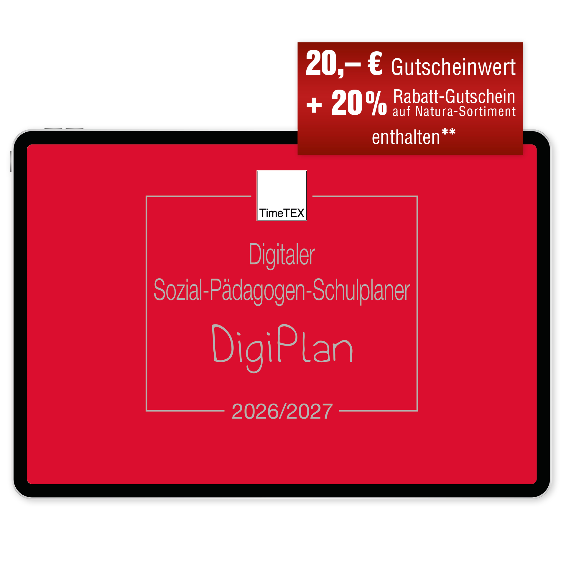 TimeTEX Digitaler Sozial-Pädagogen-Schulplaner - Lehrerplaner - Lehrerkalender DigiPlan 2026/2027