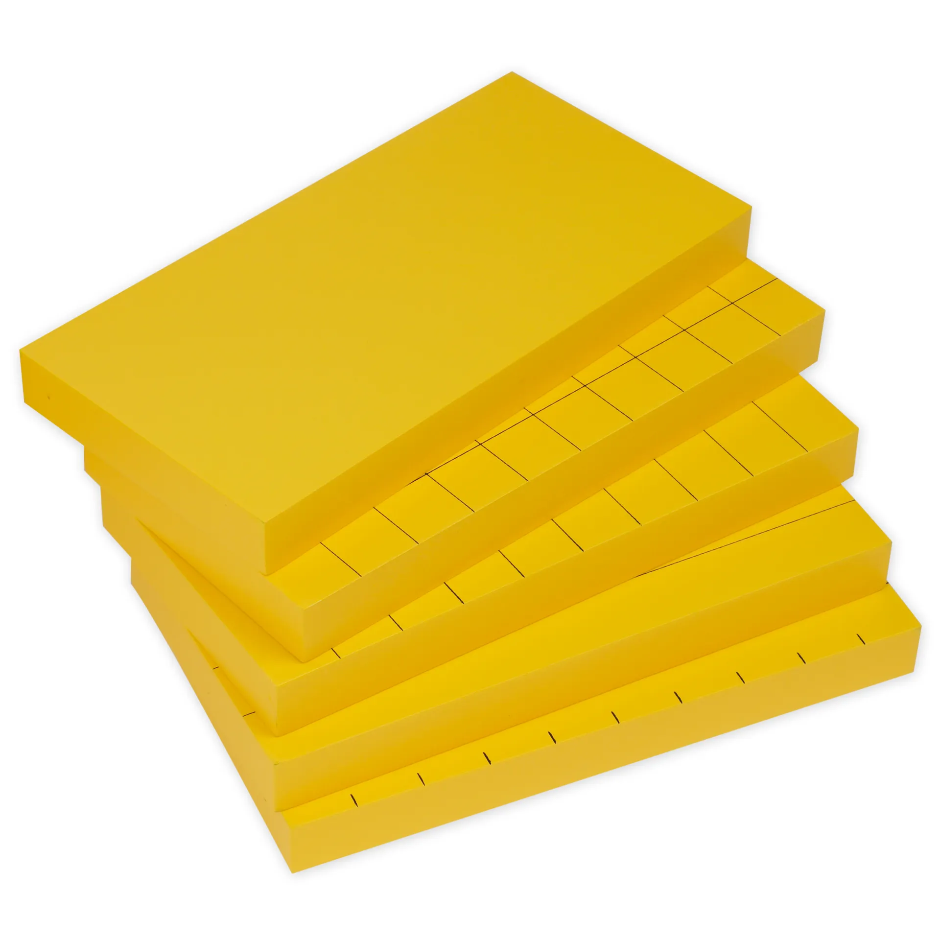 TimeTEX Satz mit fünf gelben Prismen "Montessori Premium"
